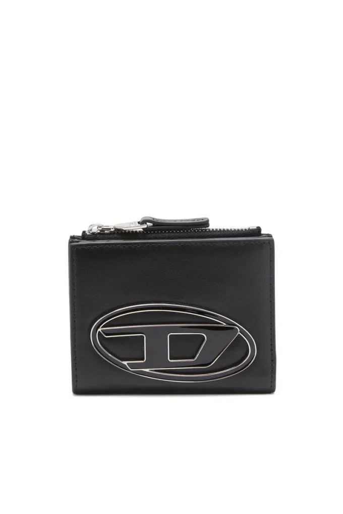 1dr bi-fold zip ii Liten läderplånbok med logotyptavla 1dr bi-fold zip ii Liten läderplånbok med logotyptavla