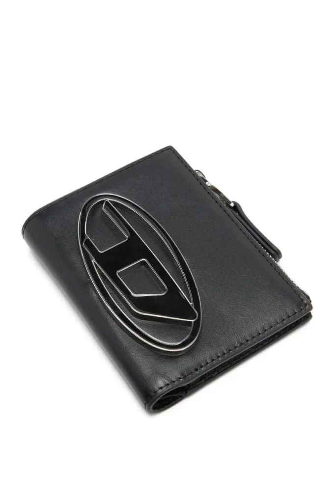 1dr bi-fold zip ii Liten läderplånbok med logotyptavla 1dr bi-fold zip ii Liten läderplånbok med logotyptavla