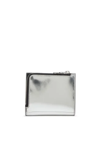 1dr bi fold zip l Dubbelvikt kortplånbok i spegelläder