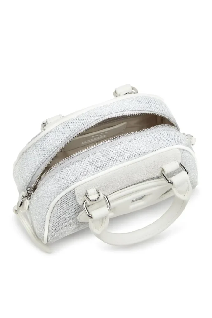 1dr dome crossbody 1DR Dome-Mini bowlingväska i lurex-tyg 1dr dome crossbody 1DR Dome-Mini bowlingväska i lurex-tyg