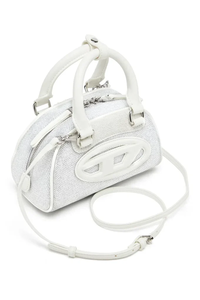 1dr dome crossbody 1DR Dome-Mini bowlingväska i lurex-tyg 1dr dome crossbody 1DR Dome-Mini bowlingväska i lurex-tyg
