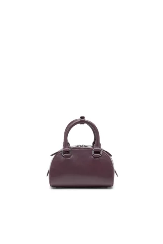 1dr dome crossbody 1DR Dome-Mini bowlingväska i vinrött läder