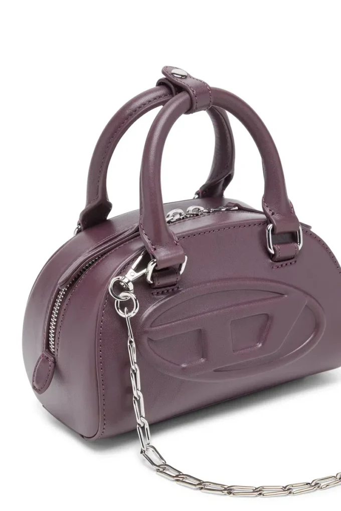 1dr dome crossbody 1DR Dome-Mini bowlingväska i vinrött läder 1dr dome crossbody 1DR Dome-Mini bowlingväska i vinrött läder