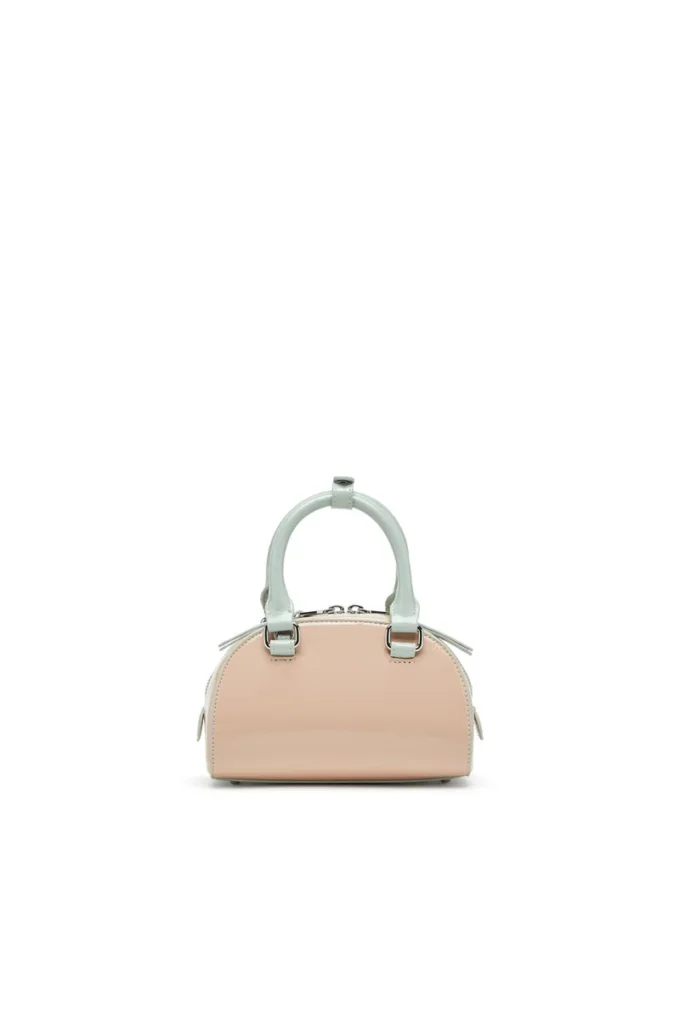 1dr dome crossbody 1DR Dome-Mini bowlingväska med naplak-effekt 1dr dome crossbody 1DR Dome-Mini bowlingväska med naplak-effekt