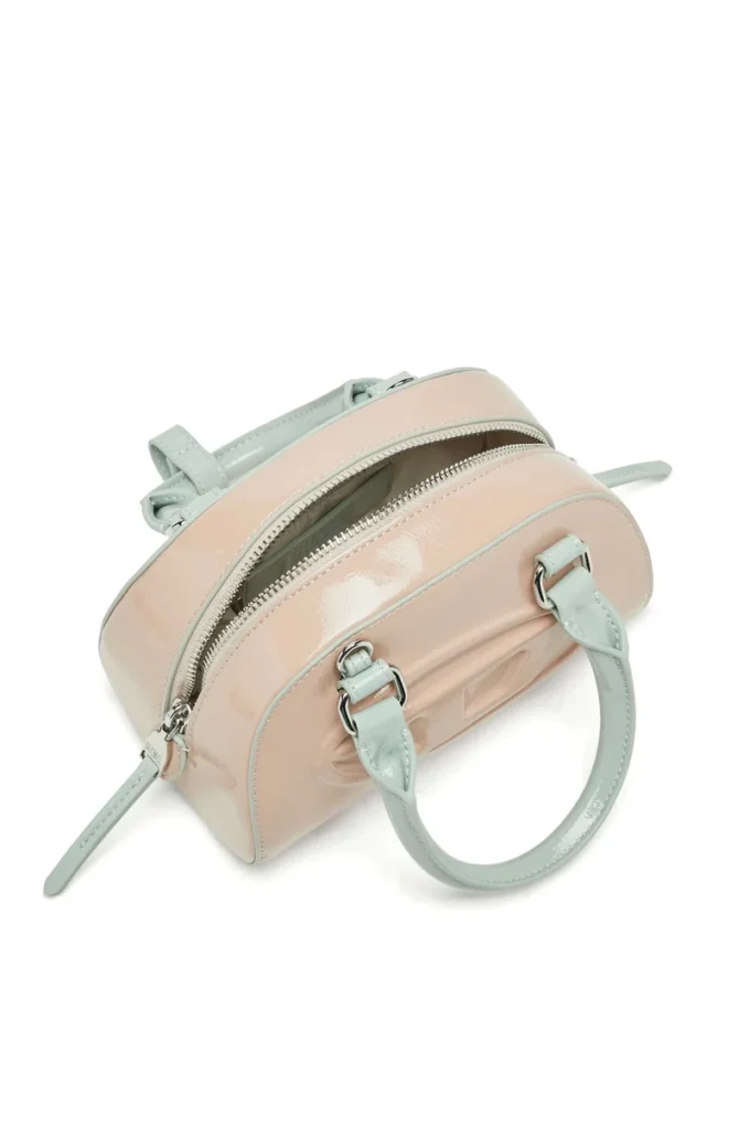1dr dome crossbody 1DR Dome-Mini bowlingväska med naplak-effekt 1dr dome crossbody 1DR Dome-Mini bowlingväska med naplak-effekt