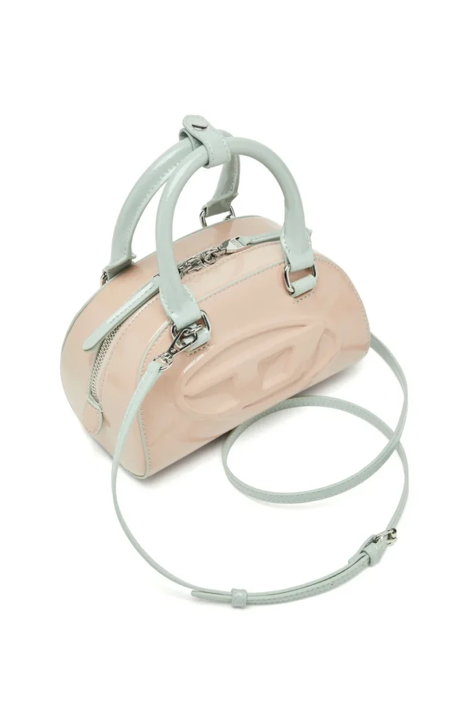 1dr dome crossbody 1DR Dome-Mini bowlingväska med naplak-effekt 1dr dome crossbody 1DR Dome-Mini bowlingväska med naplak-effekt