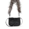 1dr twin 1DR Twin-Double-pouch axelväska i präglat läder 1dr twin 1DR Twin-Double-pouch axelväska i präglat läder