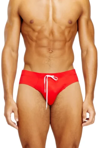 alfie-d-core Lycra-badbyxor med logotyp på baksidan