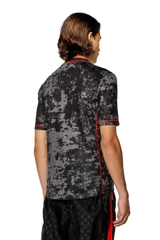 amtee-gael-wt28 T-shirt i camouflagejacquard med molntryck amtee-gael-wt28 T-shirt i camouflagejacquard med molntryck