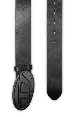 b-1dr 2.0 4 cm läderbälte med oval D-plakett
