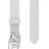 b-1dr 25 2,4 cm läderbälte med emaljerat spänne