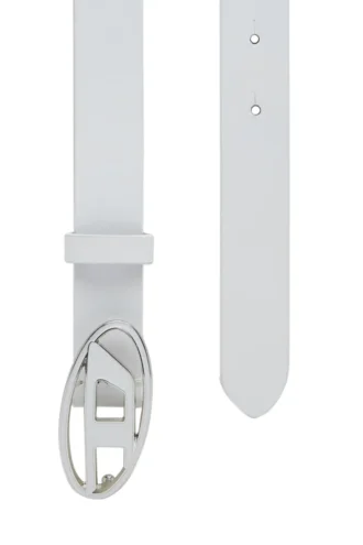 b-1dr 25 2,4 cm läderbälte med emaljerat spänne