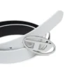 b-1dr 25 2,4 cm läderbälte med emaljerat spänne