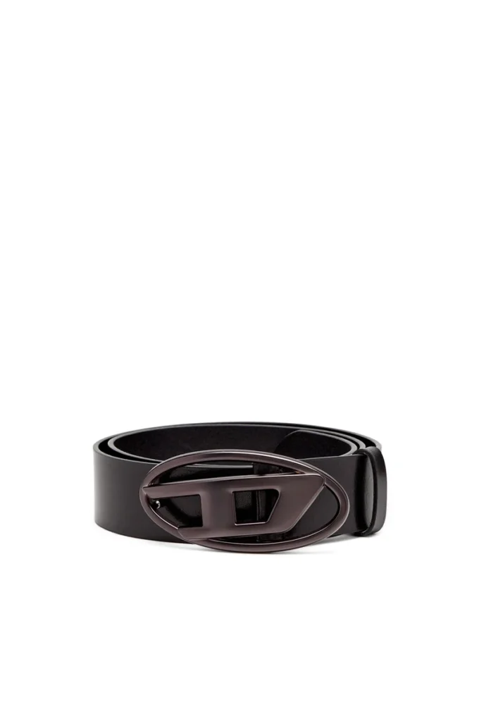 b-1dr 3,9 cm läderbälte med metalliskt ovalt D-spänne b-1dr 3,9 cm läderbälte med metalliskt ovalt D-spänne
