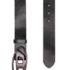 b-1dr 3,9 cm läderbälte med metalliskt ovalt D-spänne b-1dr 3,9 cm läderbälte med metalliskt ovalt D-spänne