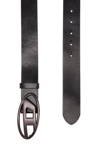 b-1dr 3,9 cm läderbälte med metalliskt ovalt D-spänne