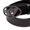 b-1dr 3,9 cm läderbälte med metalliskt ovalt D-spänne b-1dr 3,9 cm läderbälte med metalliskt ovalt D-spänne