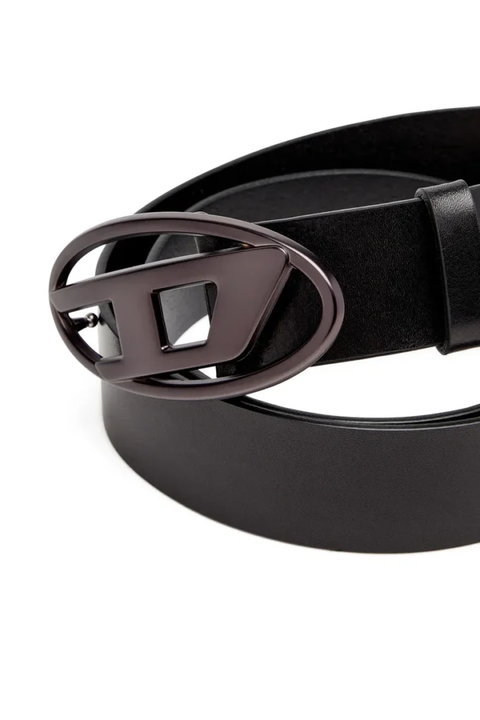 b-1dr 3,9 cm läderbälte med metalliskt ovalt D-spänne b-1dr 3,9 cm läderbälte med metalliskt ovalt D-spänne