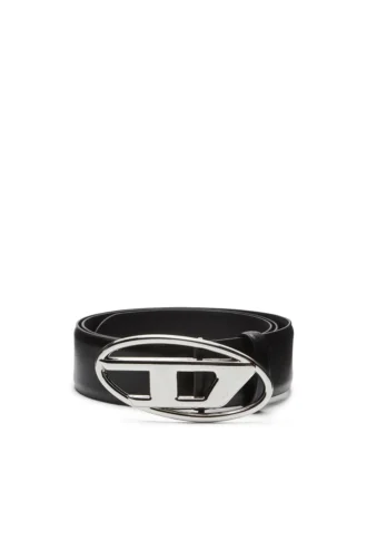 b-1dr 4 cm läderbälte med oval D-spänne
