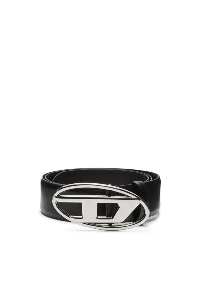 b-1dr 4 cm läderbälte med oval D-spänne
