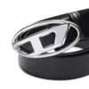 b-1dr 4 cm läderbälte med oval D-spänne