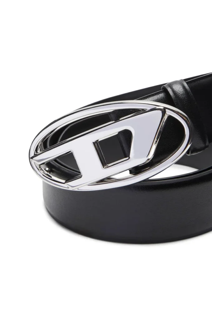 b-1dr 4 cm läderbälte med oval D-spänne