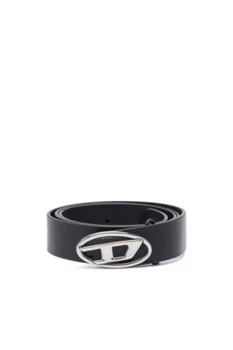 b-1dr-layer 2,9 cm läderbälte med oval D-logotyp
