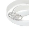 b-1dr strass 20 1,9 cm smalt läderbälte med kristallspänne
