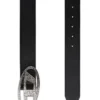 b-1dr strass 4 cm Läderbälte med kristallspänne