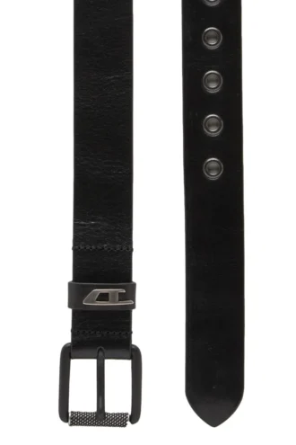 b-dave ii 3,5 cm glänsande läderbälte med logotypögla