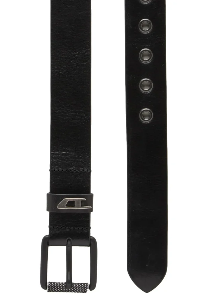 b-dave ii 3,5 cm glänsande läderbälte med logotypögla