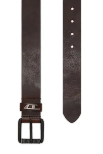 b-dave ii 3,5 cm glänsande läderbälte med logotypögla