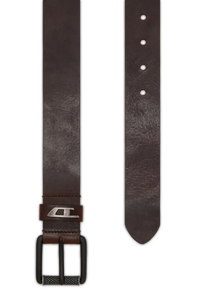 b-dave ii 3,5 cm glänsande läderbälte med logotypögla
