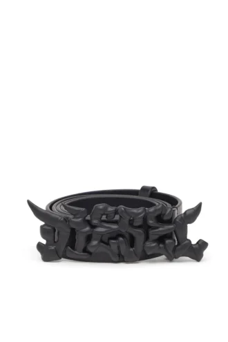 b-graffiti 3,5 cm pull-up läderbälte med graffitispänne
