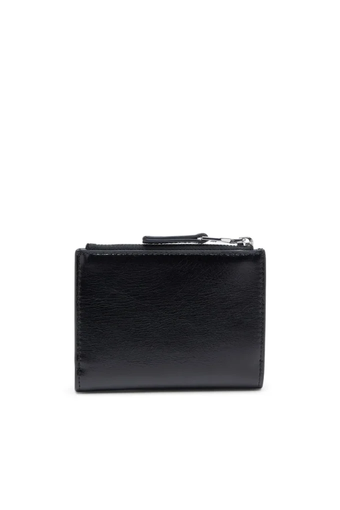 bi-fold zip ii Läderplånbok med präglat kedjemotiv