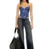 bridget-dnm Bodysuit i mesh med denimeffekt bridget-dnm Bodysuit i mesh med denimeffekt
