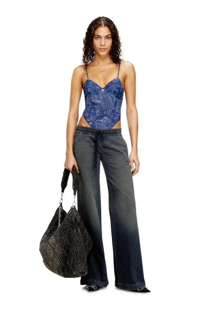 bridget-dnm Bodysuit i mesh med denimeffekt bridget-dnm Bodysuit i mesh med denimeffekt