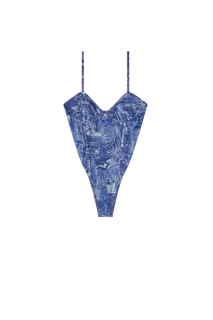 bridget-dnm Bodysuit i mesh med denimeffekt bridget-dnm Bodysuit i mesh med denimeffekt