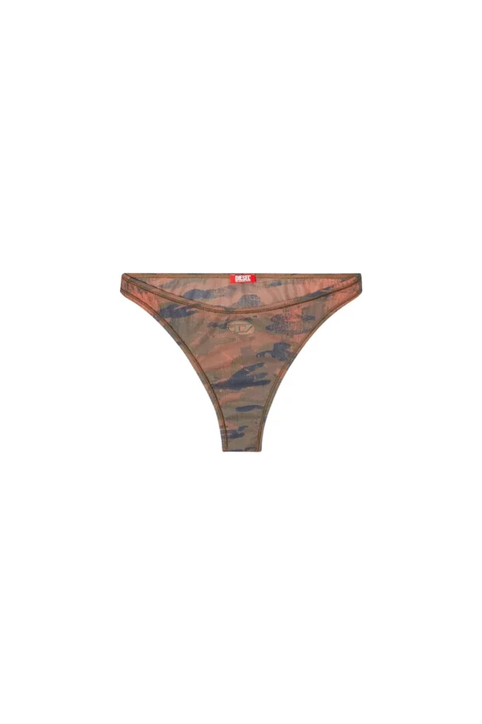 bunchy-utlt Bikiniunderdel i kamouflage med utskuren logotyp bunchy-utlt Bikiniunderdel i kamouflage med utskuren logotyp