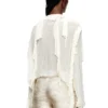 c-lassy Flounce-blus i skrynklig muslin c-lassy Flounce-blus i skrynklig muslin