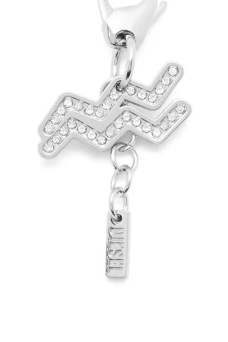 charm acquarius Metallcharm i form av stjärntecknet Vattumannen med strass