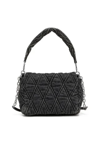 charm-d axelväska Charm-D M-axelväska i quiltad denim