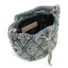 charm-d bucket s Charm-D S-Mini hinkväska i argyle-quiltad denim charm-d bucket s Charm-D S-Mini hinkväska i argyle-quiltad denim