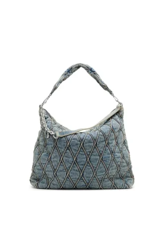 charm-d hobo Charm-D-Large hobo i argyle-quiltad denim