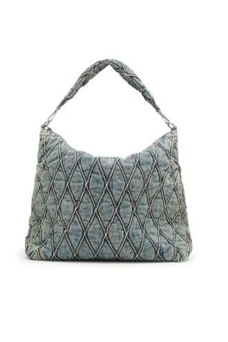 charm-d hobo Charm-D-Large hobo i argyle-quiltad denim