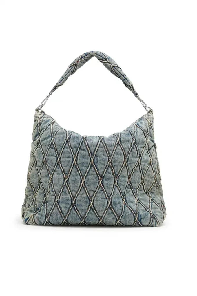 charm-d hobo Charm-D-Large hobo i argyle-quiltad denim charm-d hobo Charm-D-Large hobo i argyle-quiltad denim