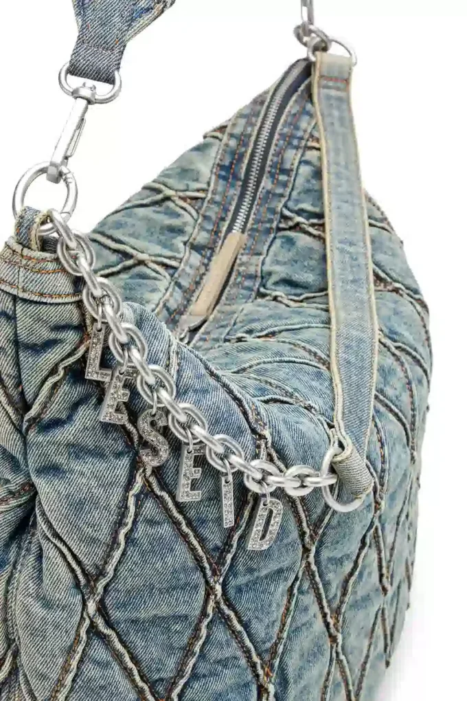 charm-d hobo Charm-D-Large hobo i argyle-quiltad denim charm-d hobo Charm-D-Large hobo i argyle-quiltad denim