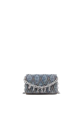 charm-d plånboksrem Plånbok i argyle-quiltad denim