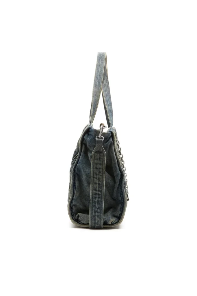 charm-d shopper Charm-D-Tote-väska i quiltad denim med argylemönster charm-d shopper Charm-D-Tote-väska i quiltad denim med argylemönster