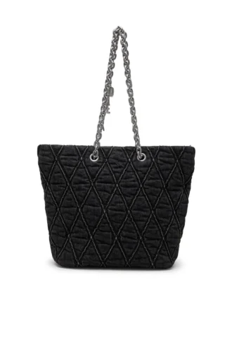 charm-d shopper m Charm-D-Tote-väska i quiltad denim